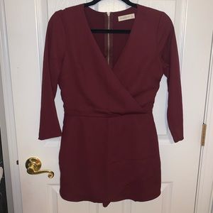 Abercrombie Maroon Skort Romper Dress